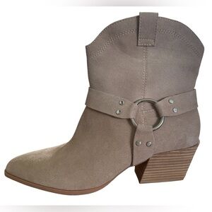 Open Edit Enzo Western Suede Boots – Taupe, Size 9, NWOB
